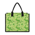 Green Lime Pattern Print Canvas Tote Bag