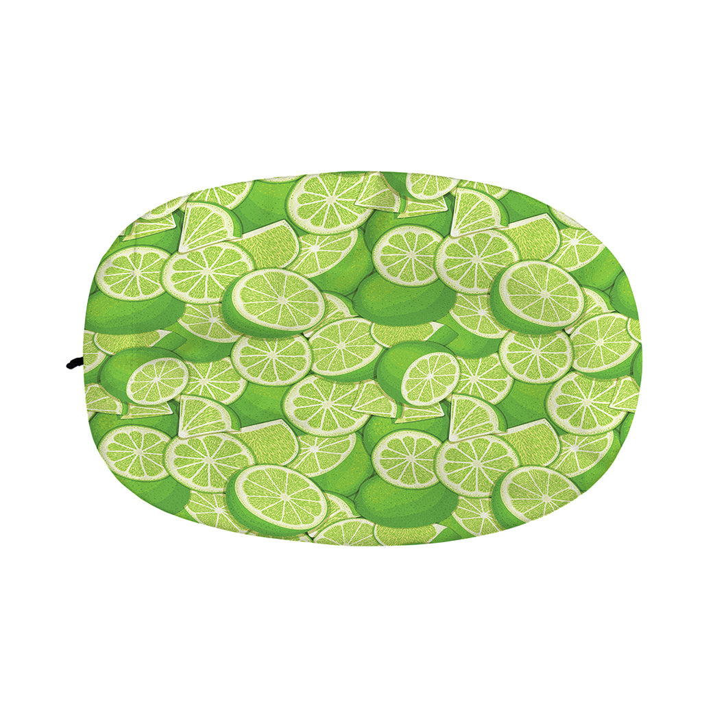 Green Lime Pattern Print Car Side Mirror Covers