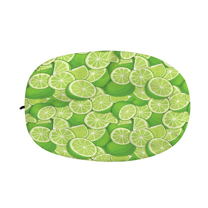 Green Lime Pattern Print Car Side Mirror Covers