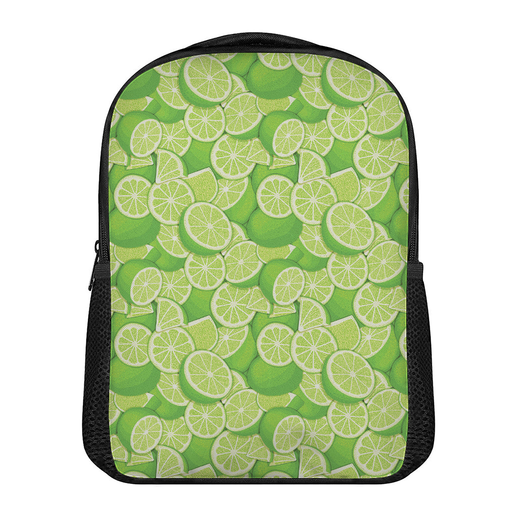 Green Lime Pattern Print Casual Backpack
