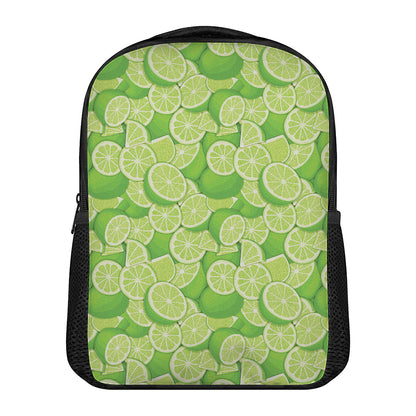 Green Lime Pattern Print Casual Backpack