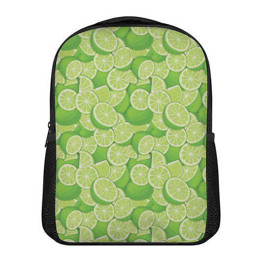 Green Lime Pattern Print Casual Backpack