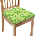 Green Lime Pattern Print Chair Cushion Cover
