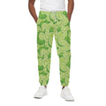 Green Lime Pattern Print Cotton Sweatpants
