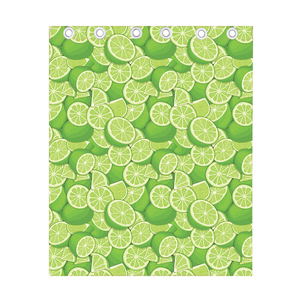 Green Lime Pattern Print Curtain