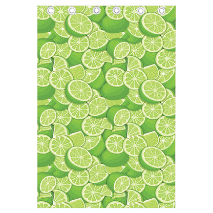 Green Lime Pattern Print Curtain