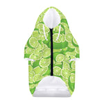 Green Lime Pattern Print Dog Zip Up Hoodie