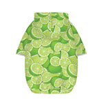 Green Lime Pattern Print Dog Zip Up Hoodie