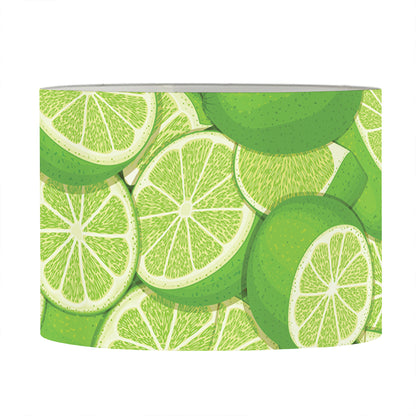 Green Lime Pattern Print Drum Lamp Shade
