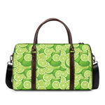 Green Lime Pattern Print Duffle Bag
