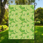Green Lime Pattern Print Garden Flag