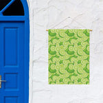 Green Lime Pattern Print Garden Flag