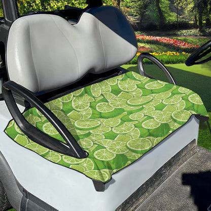 Green Lime Pattern Print Golf Cart Seat Cover
