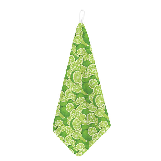 Green Lime Pattern Print Hand Towel