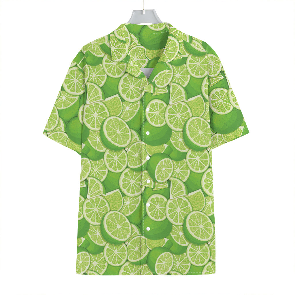 Green Lime Pattern Print Hawaiian Shirt