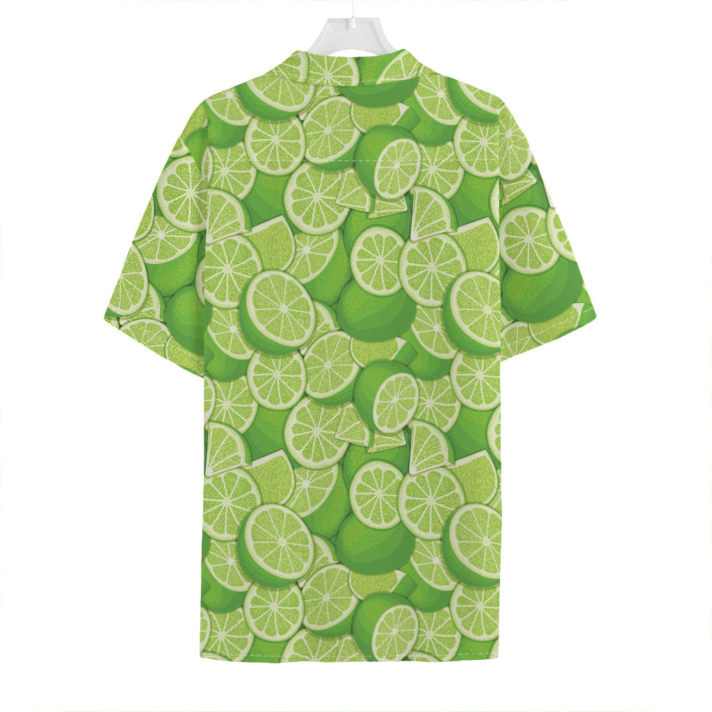 Green Lime Pattern Print Hawaiian Shirt