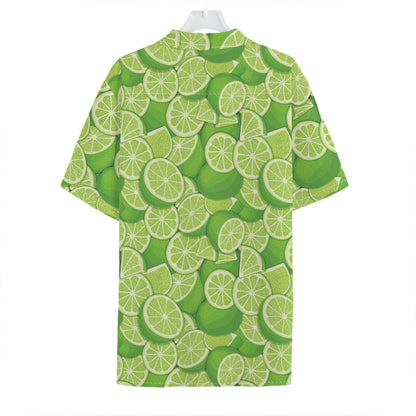 Green Lime Pattern Print Hawaiian Shirt