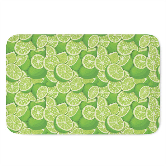 Green Lime Pattern Print Indoor Door Mat