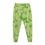 Green Lime Pattern Print Jogger Pants