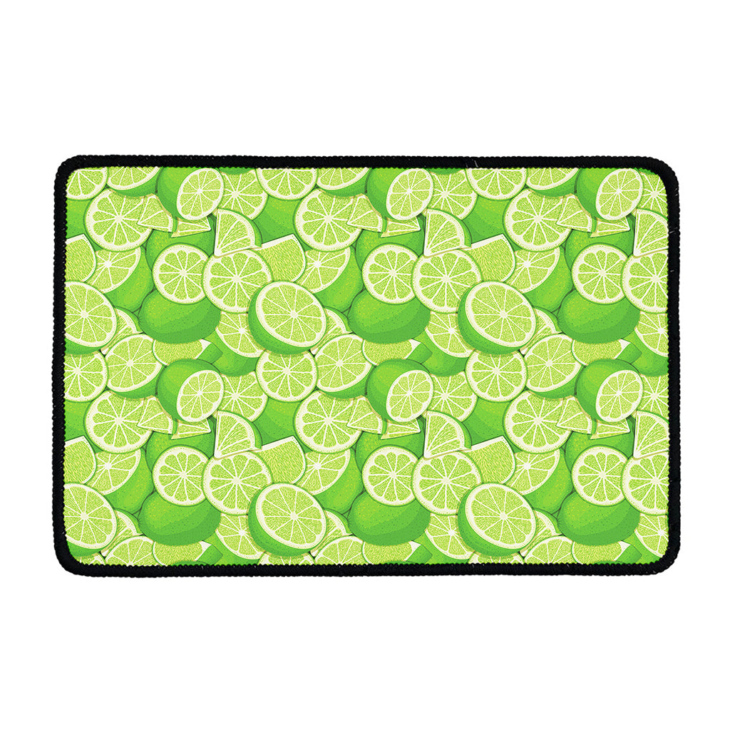 Green Lime Pattern Print Kitchen Mat