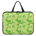 Green Lime Pattern Print Laptop Sleeve With Handle
