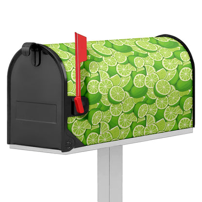 Green Lime Pattern Print Mailbox Cover