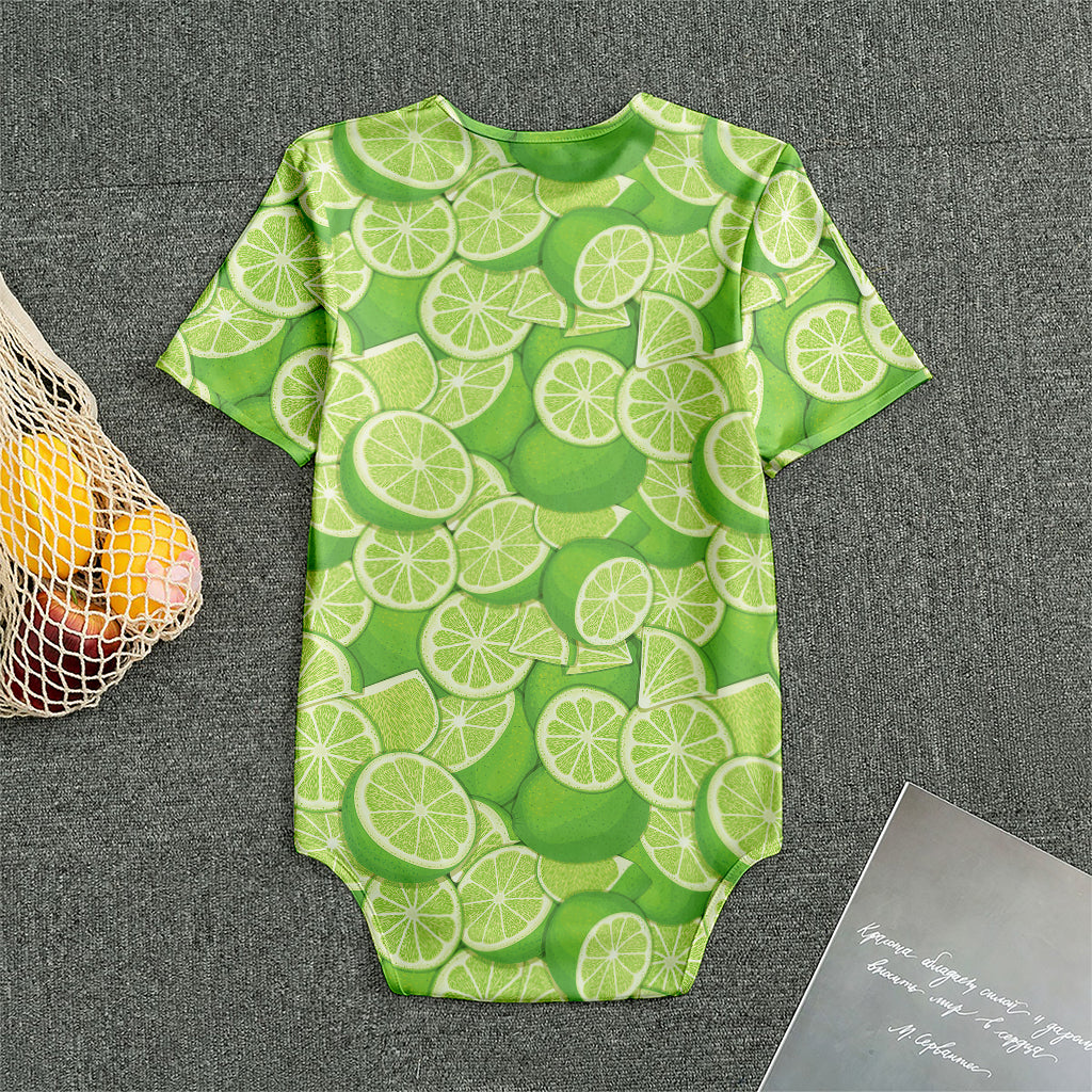Green Lime Pattern Print Men's Bodysuit