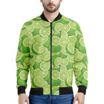 Green Lime Pattern Print Men's Bomber Jacket