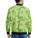 Green Lime Pattern Print Men's Bomber Jacket