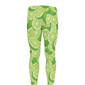 Green Lime Pattern Print Men's Leggings