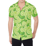 Green Lime Pattern Print Men's Shirt