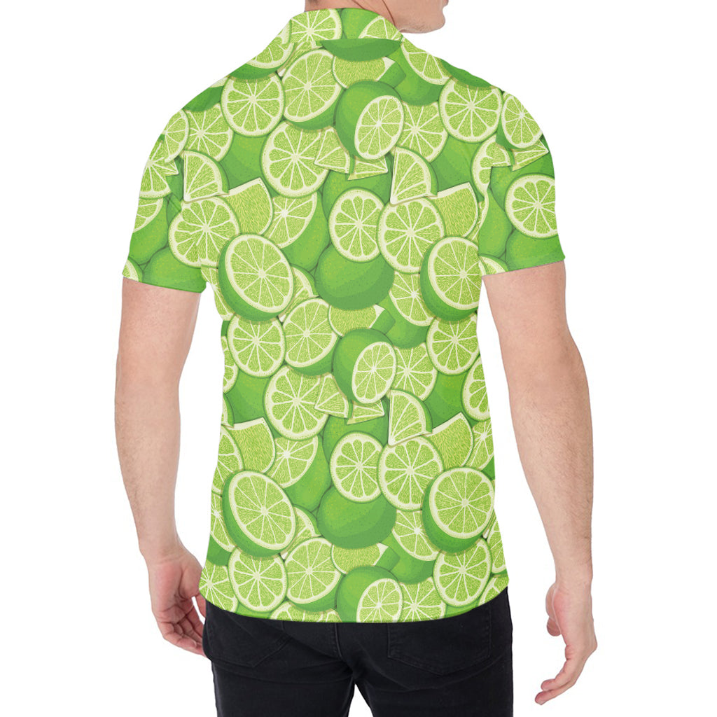 Green Lime Pattern Print Men's Shirt