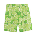 Green Lime Pattern Print Men's Sports Shorts