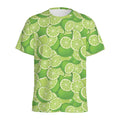 Green Lime Pattern Print Men's Athletic T-Shirt