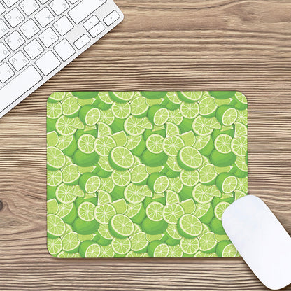 Green Lime Pattern Print Mouse Pad