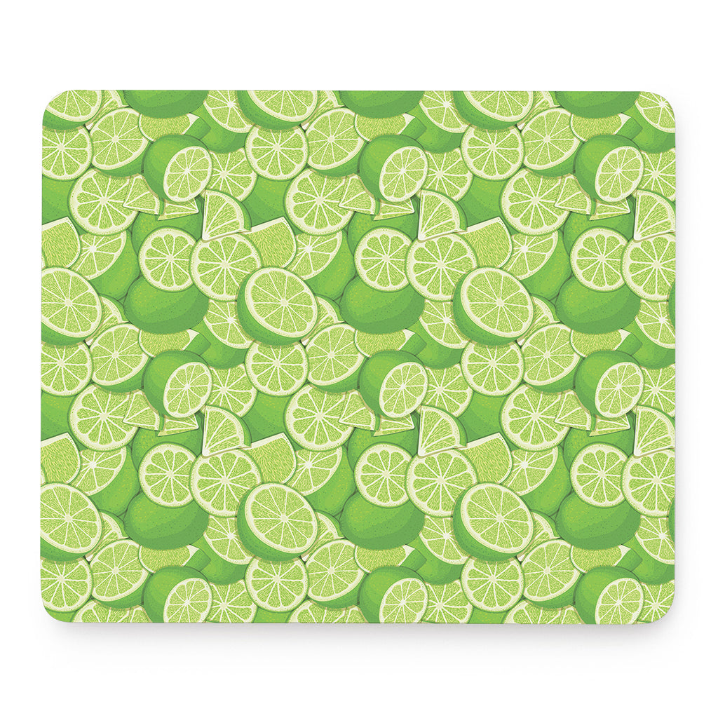 Green Lime Pattern Print Mouse Pad