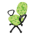 Green Lime Pattern Print Office Chair Cover