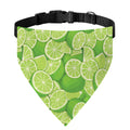 Green Lime Pattern Print Over The Collar Dog Bandana