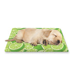 Green Lime Pattern Print Pet Cooling Mat Cover