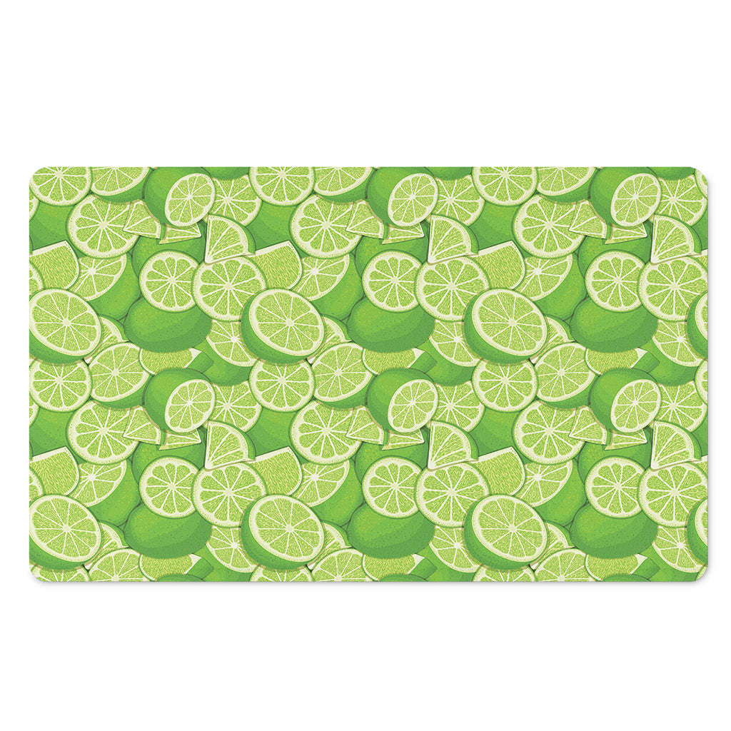 Green Lime Pattern Print Polyester Doormat