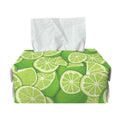 Green Lime Pattern Print Rectangle Tissue Box Cover
