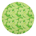 Green Lime Pattern Print Round Blanket