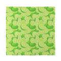 Green Lime Pattern Print Silk Bandana