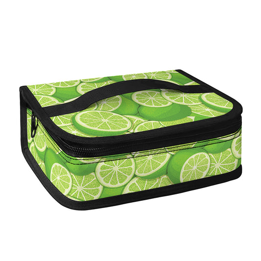 Green Lime Pattern Print Small Lunch Bag