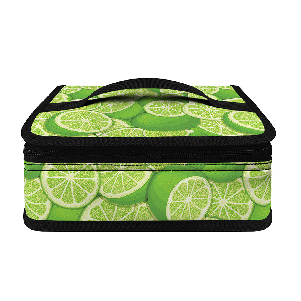 Green Lime Pattern Print Small Lunch Bag