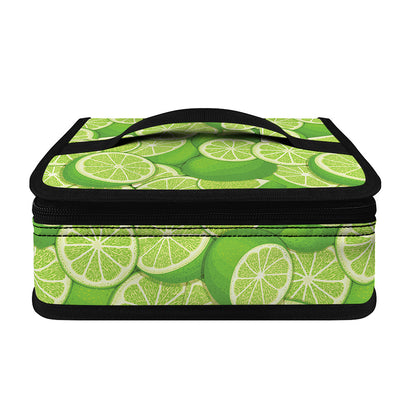 Green Lime Pattern Print Small Lunch Bag