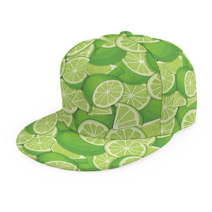 Green Lime Pattern Print Snapback Cap