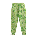 Green Lime Pattern Print Sweatpants