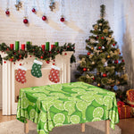 Green Lime Pattern Print Tablecloth