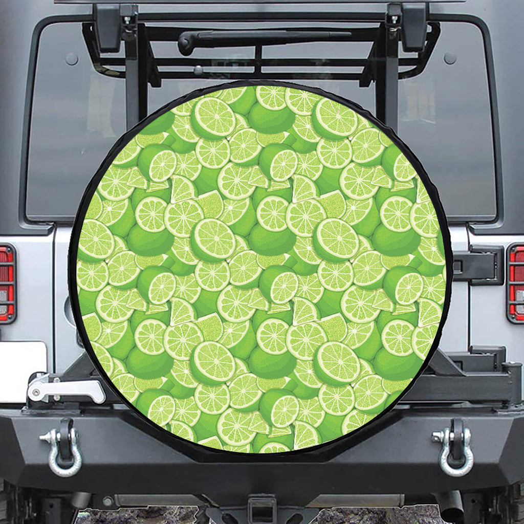 Green Lime Pattern Print Tire Cover